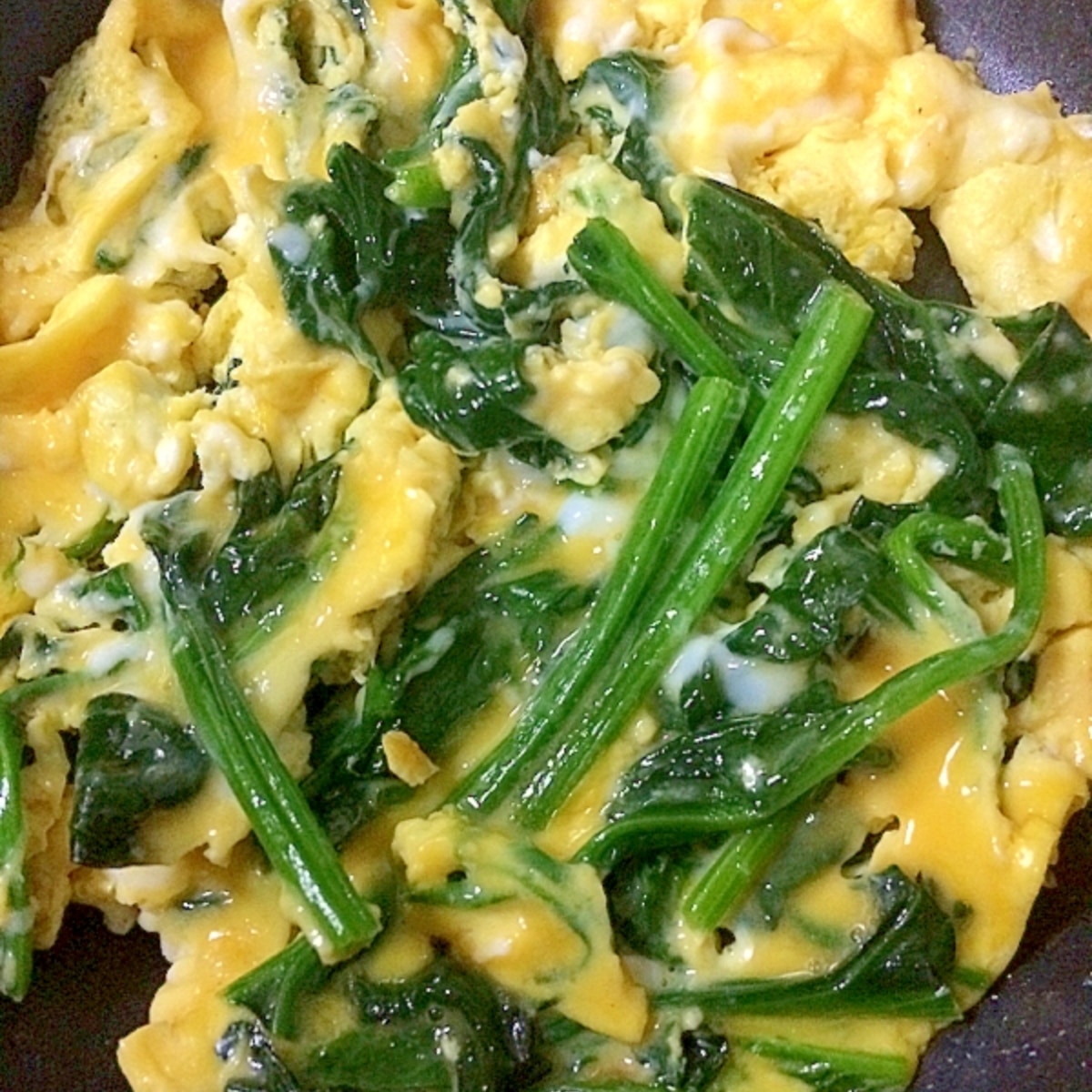 定番で美味しい ほうれん草の卵とじ レシピ 作り方 By なんこつ3 楽天レシピ